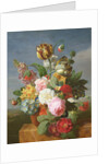 Bouquet of flowers in a vase by Jan Frans van Dael