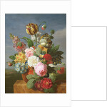 Bouquet of flowers in a vase by Jan Frans van Dael