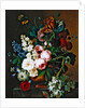 Bouquet of flowers on a marble table by Christiaan van Pol