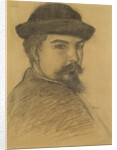 Portrait of the artist in a black hat by Maurice Denis