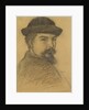 Portrait of the artist in a black hat by Maurice Denis