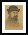 Portrait of the artist in a black hat by Maurice Denis
