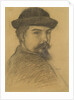 Portrait of the artist in a black hat by Maurice Denis