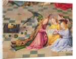 Angel musicians from the right panel of the altarpiece of the Seven Joys of the Virgin, c.1480 by Master of the Holy Family