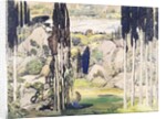 Stage set design for Act I of 'Daphnis and Chloe' by Maurice Ravel 1912 by Leon Bakst