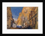 Stage set for the 'Dieu Bleu', by Reynaldo Hahn 1911 by Leon Bakst