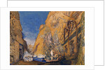 Stage set for the 'Dieu Bleu', by Reynaldo Hahn 1911 by Leon Bakst