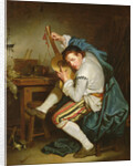 The Guitarist, Or A birdwatcher Grants His Guitar, c.1757 by Jean Baptiste Greuze