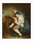 The Guitarist, Or A birdwatcher Grants His Guitar, c.1757 by Jean Baptiste Greuze