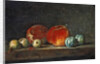 Peaches, Pears and Plums on a table by Jean-Baptiste Simeon Chardin
