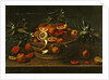 Still life with lemon, orange and pomegranate by French School