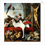 Interior of an office, or still life with game, poultry and fruit, c.1635 by Frans Snyders or Snijders