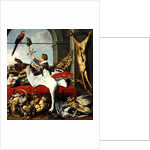 Interior of an office, or still life with game, poultry and fruit, c.1635 by Frans Snyders or Snijders