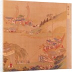 The Second Sui Emperor, Yangdi with his fleet of sailing craft by School Chinese