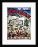 Travel poster advertising trips by train from Paris to the 'Chateau de l'Orangerie' at Montmorency, 1887 by French School
