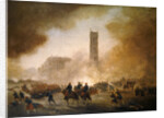 Paris Commune: fighting in front of the Tour Saint-Jacques, 1871 by Gustave Clarence Rodolphe Boulanger
