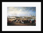 Mehemet Effendi, Turkish ambassador, arrives at the Tuileries on 21st March, 1721, after 1721 by Charles Parrocel