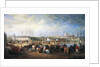 Mehemet Effendi, Turkish ambassador, arrives at the Tuileries on 21st March, 1721, after 1721 by Charles Parrocel