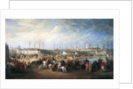 Mehemet Effendi, Turkish ambassador, arrives at the Tuileries on 21st March, 1721, after 1721 by Charles Parrocel