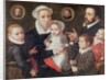 Portrait of a family: parents with their children and ancestors, 1577 by Frans Menton d'Alkmaar