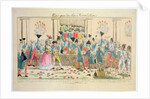 Banquet given on 1 October 1789 at the Versailles Opera House by the King's bodyguards to welcome the arrival of the Flanders Regiment by French School