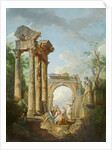 The Ruins of the Temple of Vespasian by Giovanni Maria Griffoni