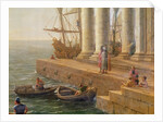 Harbour scene by Claude Lorrain