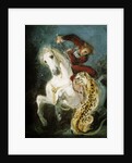 Jaguar Attacking a Horseman, c.1855 by Ferdinand Victor Eugene Delacroix