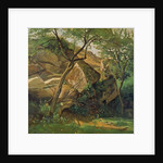 Rocks at Fontainebleau, 1842 by Jean Baptiste Camille Corot