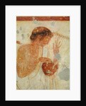 Detail of Musician playing the zither or the lyre by Etruscan
