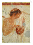 Detail of Musician playing the zither or the lyre by Etruscan