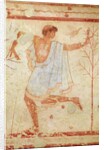 Dancer in a Blue Tunic from the Tomb of the Triclinium, c.470 BC by Etruscan