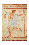 Dancer in a Blue Tunic from the Tomb of the Triclinium, c.470 BC by Etruscan