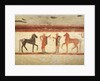 Horses and horsemen holding the reins by Etruscan
