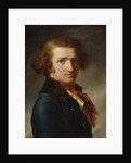 Portrait of a man in blue clothes by Anne Louis Girodet de Roucy-Trioson