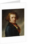Portrait of a man in blue clothes by Anne Louis Girodet de Roucy-Trioson