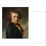 Portrait of a man in blue clothes by Anne Louis Girodet de Roucy-Trioson