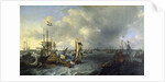The Port of Amsterdam, view of the Ij, 1666 by Ludolf I Backhuysen