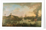 View of the port of Brest from the covered docks in 1795, 1795 by Jean-Francois Hue