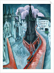The Red Tower in Halle, 1915 by Ernst Ludwig Kirchner