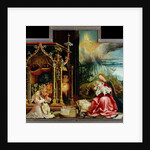 Nativity and concert of angels from the Isenheim Altarpiece, central panel by Matthias Grunewald