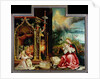 Nativity and concert of angels from the Isenheim Altarpiece, central panel by Matthias Grunewald