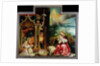 Nativity and concert of angels from the Isenheim Altarpiece, central panel by Matthias Grunewald