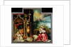 Nativity and concert of angels from the Isenheim Altarpiece, central panel by Matthias Grunewald