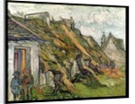 Thatched Cottages in Chaponval, Auvers-sur-Oise, 1890 by Vincent van Gogh