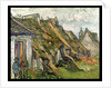 Thatched Cottages in Chaponval, Auvers-sur-Oise, 1890 by Vincent van Gogh