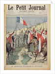 The French flag in In-Salah, 10 January 1900, title page from 'Le Petit Journal', 28 Januray 1900 by Oswaldo Tofani