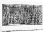 Life of Christ, Marriage at Cana, preparatory study of tapestry cartoon for the Church Saint-Merri in Paris, c.1585-90 by Henri Lerambert