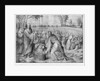 Life of Christ, Multiplication of the loaves and fishes, preparatory study of tapestry cartoon for the Church Saint-Merri in Paris, c.1585-90 by Henri Lerambert
