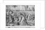 Life of Christ, Multiplication of the loaves and fishes, preparatory study of tapestry cartoon for the Church Saint-Merri in Paris, c.1585-90 by Henri Lerambert